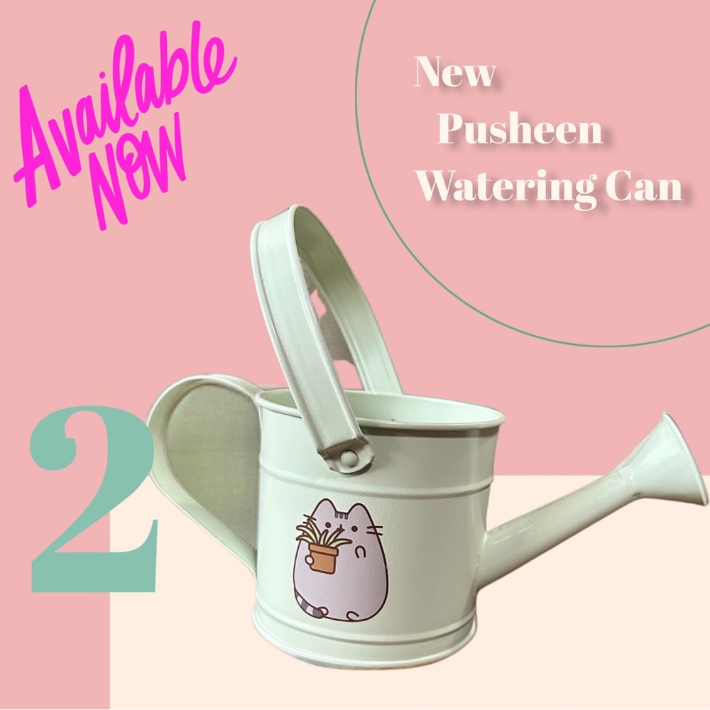 New with tags cottagecore kawaii sage green pusheen watering can cute cat
